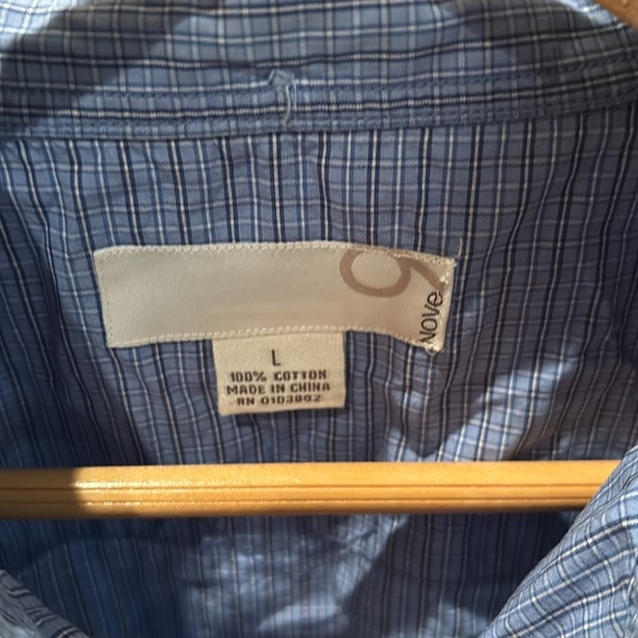 Men's Blue Striped button down Shirt - Picture 5 of 7